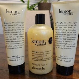 Philosophy Lemon Custard Body Wash and Lotion Bundle
